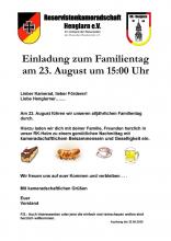 Einladung zum Familientag 2026 am 23. August um 15:00 Uhr im RK-Heim